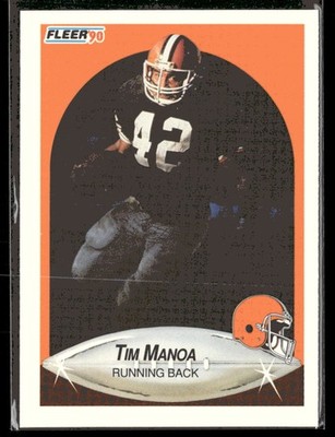 1990 Fleer Tim Manoa RC #53 Cleveland Browns