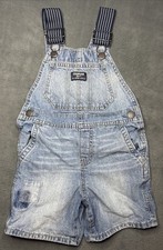 Vintage OshKosh B'Gosh Denim Carpenter Overalls 3 Toddler Vestbak Snap Legs