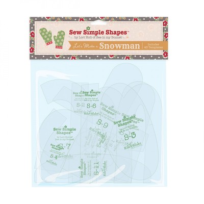 Let's Make a Snowman Sew Simple Shapes by Lori Holt of , 43 Plastic Template ...