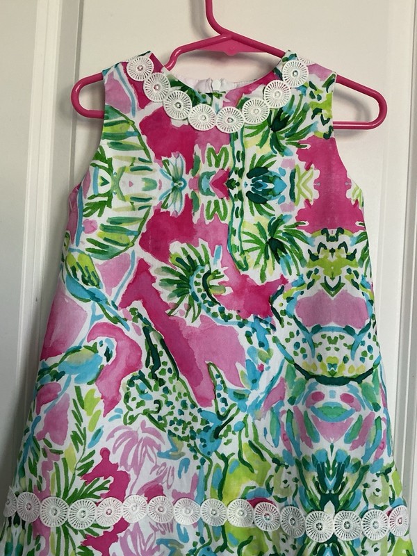 J. BAILEY-Sz.3T-Little Girl Shift Dress-Abstract Jungle-Pinks Multicolor-Lined 