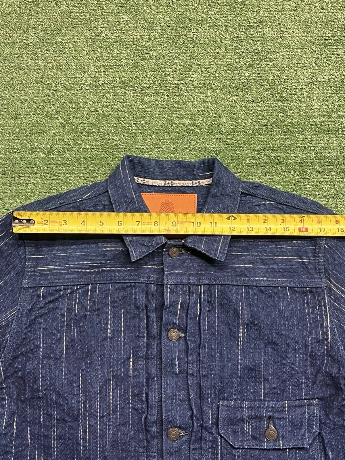 Studio D'Artisan Size 40 Kasuri Denim Indigo Hand Dyed Type 1 Jacket D4508 image 13