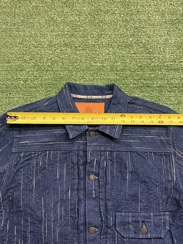 Studio D'Artisan Size 40 Kasuri Denim Indigo Hand Dyed Type 1 Jacket D4508 image 13