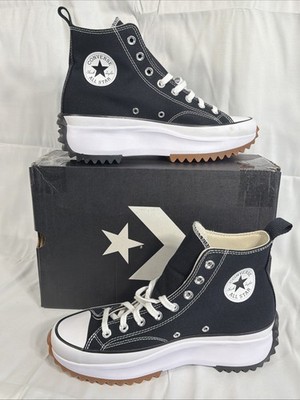 Converse Run Star Hike Hi Top Black White Gum Men's 10 Women's 11.5 166800C NIB