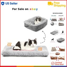 Self Warming Cat Bed Plush 24x20 Inch Foldable Thermal Pet Mat Indoor Outdoor