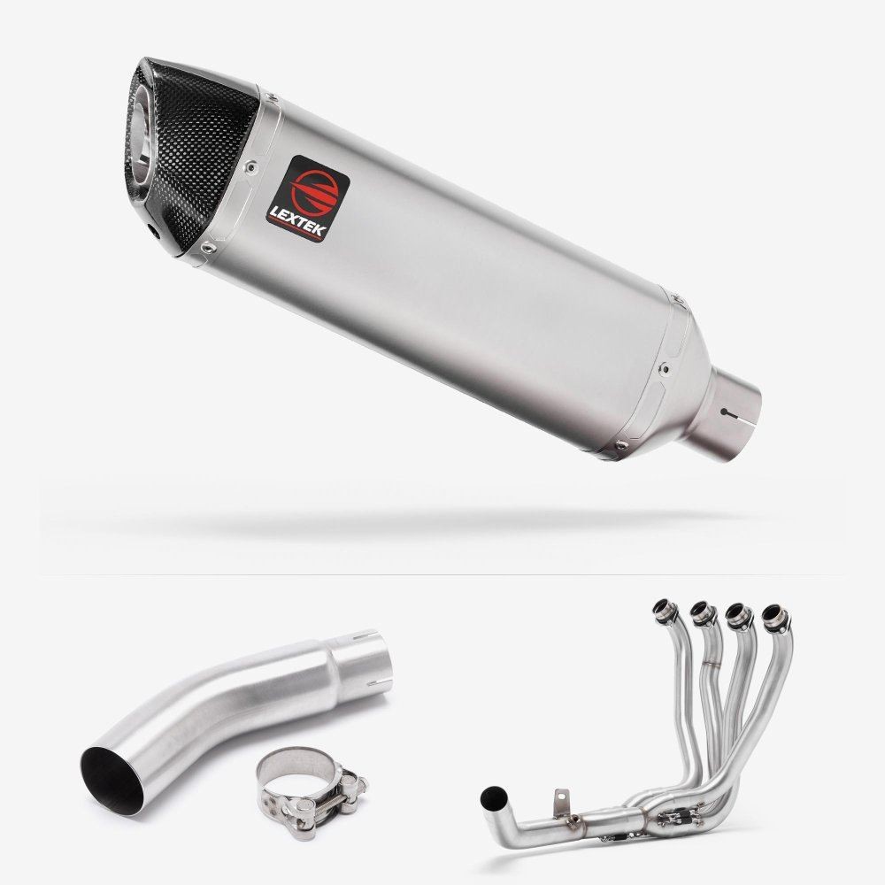 Lextek VP1 Matt S/Steel Exhaust System 300mm for Suzuki GSX-S750 (17-21)