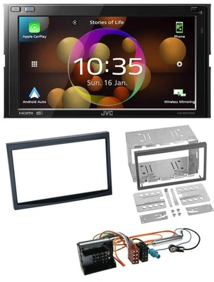 JVC DAB MP3 2DIN Bluetooth USB Autoradio für Peugeot 207 307 Expert Partner schw - Bild 1 von 4