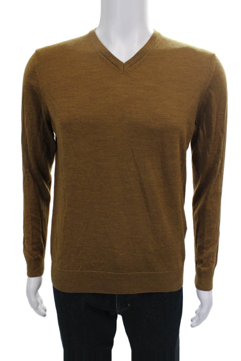 Zara Mens Wool V Neck Pullover Sweater Brown Long Sleeve Solid Fall Size M
Opens in a new window or