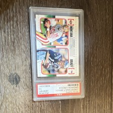 Topps 2010 Gridiron Lineage Joe Montana Tom Brady Insert #GL-MOB PSA 10 NFL