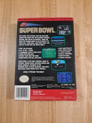 Tecmo Super Bowl completo en caja nintendo nes nfl fútbol en caja original - Imagen 9 de 13