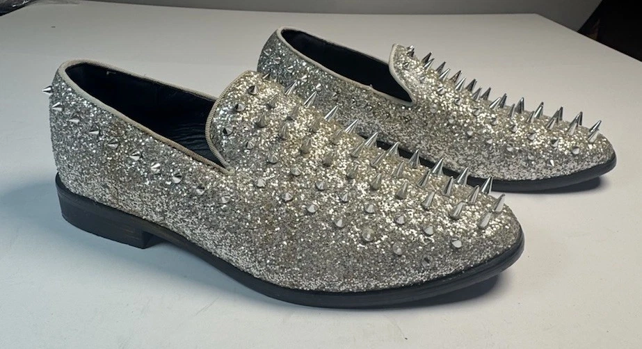 mens silver dress shoes products for sale | eBay