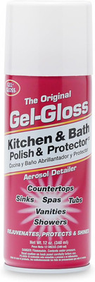 Gel-Gloss Kitchen & Bath Polish Aerosol | Carnauba Cleaner Wax Formulation | Rem