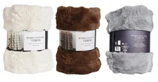 Costco Bubble Faux Fur Throw, 60" x 70" Machine Washable Polyester Throw