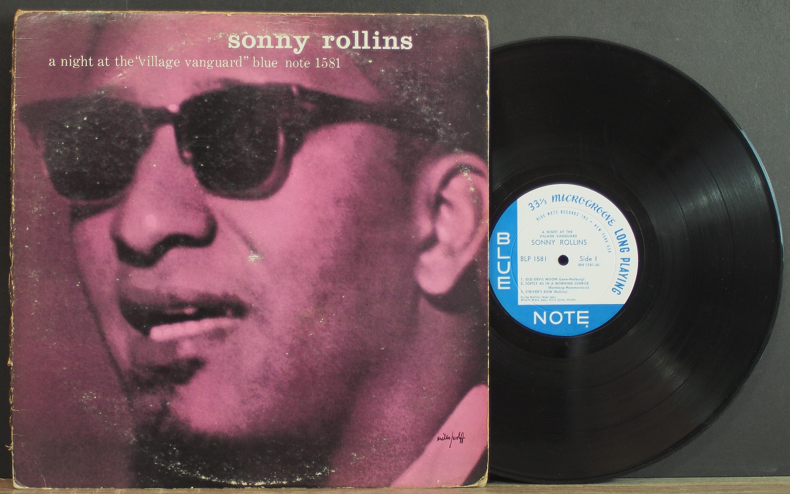 SONNY ROLLINS A NIGHT AT THE VILLAGE VANGUARD LP BLUE NOTE BLP 1581 NY, DG, EAR