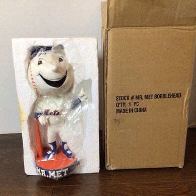 Rare 2003 MR. MET NY New York Mets Mascot Bobblehead Shea Stadium Bobble Head