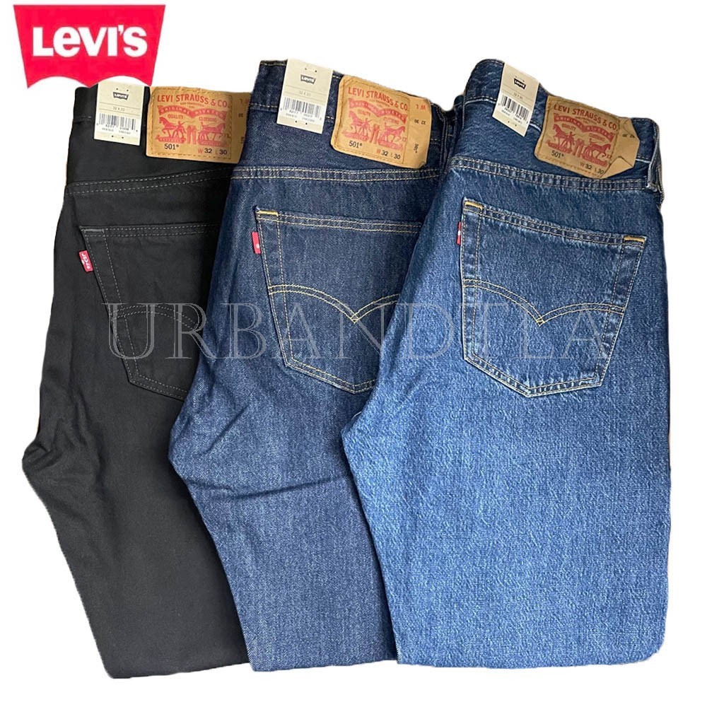 Levi's 501 Original Fit Men's Straight Leg Denim Jeans Button Fly