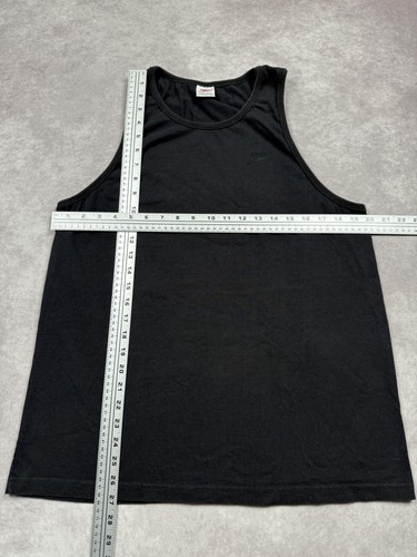 Vintage Speedo Tank Top Herren XL schwarz gesticktes Logo hergestellt in den USA 100 % Baumwolle sportlich - Bild 4 von 15