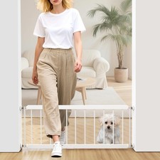 Dog Gate Indoor for Small Dogs or Breeds, 10'' High Short Dog Gate to Step Ov...