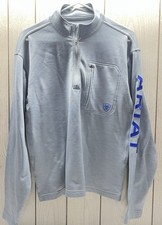 Ariat Men's Tek Team 1/4 Zip Sweatshirt Mid States SMU Alloy Cobalt Small