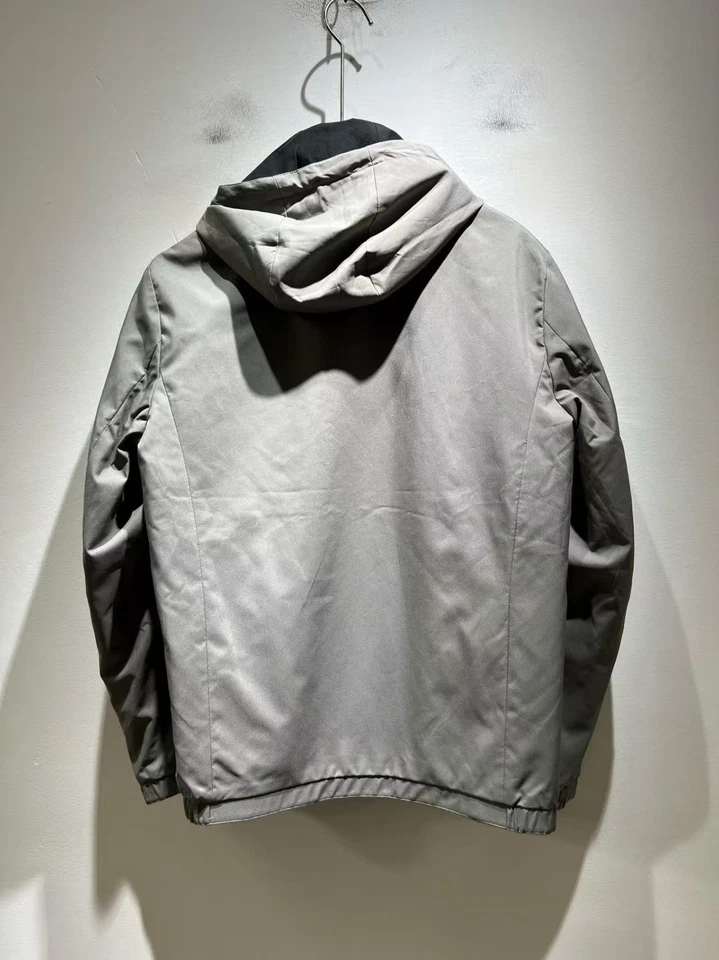 Brunello Cucinelli Men's Outdoor Casual Coat Hooded Zipper Double-Sided Jacket - Image 2 of 4