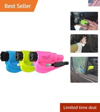 The Emergency Keychain Car Escape Tool, 2-in-1 Seatbelt Cutter and Window Br...