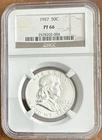 1957 FRANKLIN HALF DOLLAR 50C ~ NGC PF 66 ~ SILVER