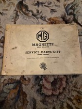 MG Magnette Series ZA & ZB Service Parts List AKD688