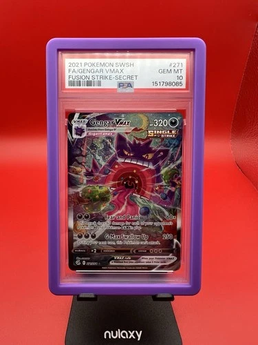 Pokémon Gengar VMAX Alternate Art Secret Rare Fusion Strike Holo PSA 10 271/264