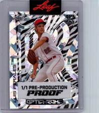 Luis Perales 2024 Leaf Baseball 1/1 Pre Production Proof