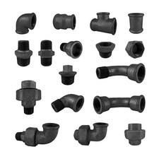 Temperguss Fittinge schwarzt Gewindefittings Temperguß Fittings Schraubfittinge