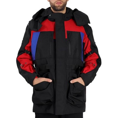Burberry Detachable Puffer Colour-block Jacket, Size Small