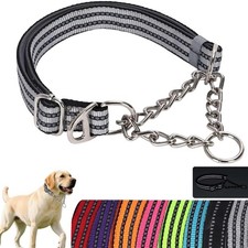PSPORT Grey Medium Escape Proof Martingale Dog Collar