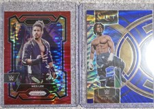 2024 Panini Select WWE Premier Level Blue Wave Prizm 24/49 Wes Lee +Bonus Card