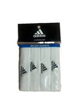 Adidas Climalite White Bicep Bands White 4 Bands New