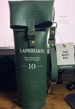 Laphroaig Whisky Boot Bag Collectible Wellies Green Rubber Bottle Tote - Empty