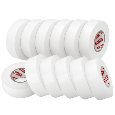 SWRT 12 Pack White Electrical Tape, 0.7 in x 66 FT Waterproof High Temp Electric