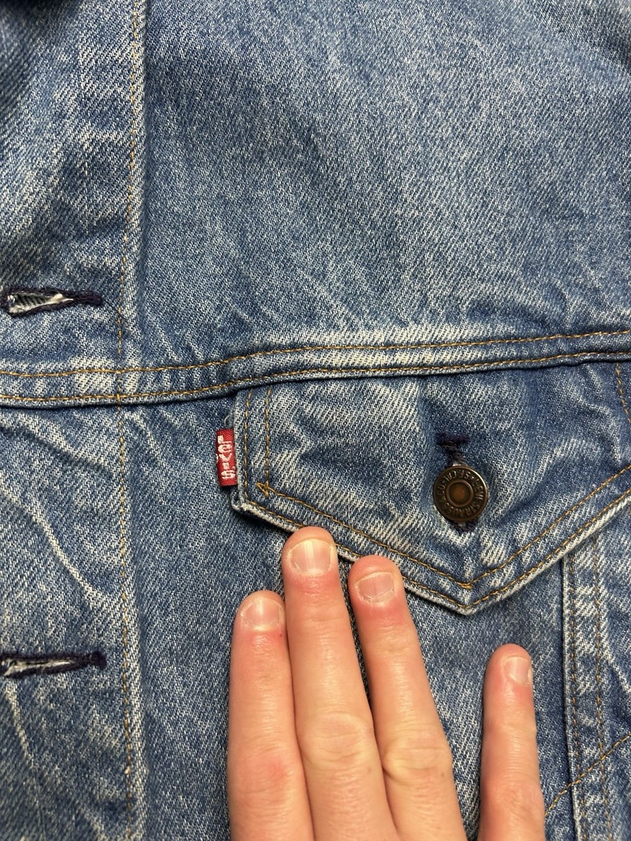 GQ3591◇Levi's : 90's USA製 70507-0218 Vintage Levis 70507 0218 Denim Trucker Jacket Mens XL Light Wash