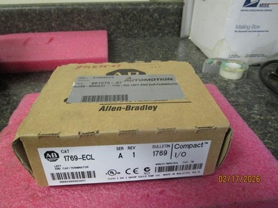 NEW Opened Box Allen Bradley Left End Cap Terminator 1769-ECL Series A