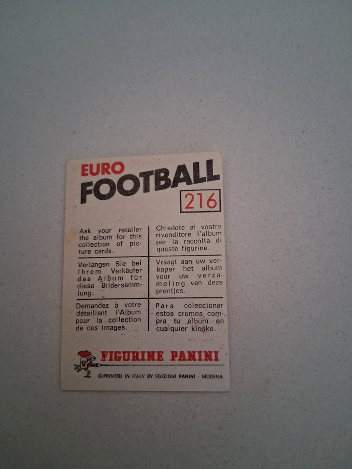 Autocollant Panini Euro Football 76/77 – Autriche #214 – Original – Neuf
