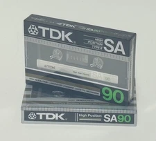 TDK SA90 - Lot of 2 -  High Position Type II High Bias - New Sealed