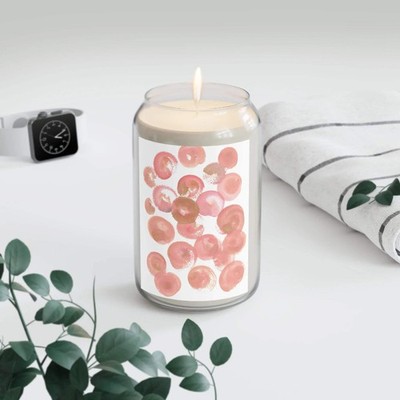 Holiday Candle Soy Candle Rosee Petale   13.75oz Scented Centerpiece