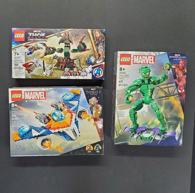 Marvel Lego Lot - 76207 76278 76284 - Thor Rocket Green Goblin | eBay