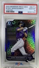 Bowman 2022 Mega Box Chrome Benny Montgomery #BCP-73 Mojo Rockies PSA 10