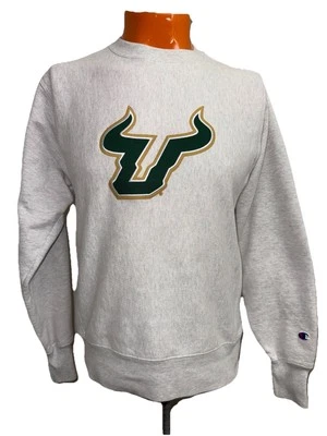 VTG Champion Reverse Weave USF Bulls gray crewneck sweatshirt size Adult Small - Image 1 of 4