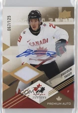 2024 Upper Deck Team Canada Juniors 67/125 Brayden Yager #9 Patch Auto 16uw