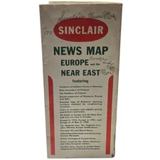 Sinclair News Map Of Europe The Near East Military Positions Boundaries AS IS