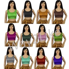 Women's Sari Blouse With Gota Lace Designer Choli Padded Sticthed Crop Top Choli