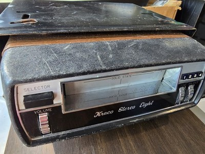 1970s KRACO Model KS-555 Under Dash 8 Track Car Stereo Tape Player