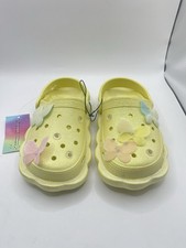 Toddler Active Clogs Pastel Yellow , Size 9 Charms Bin C