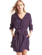 NWT Gap Soft henley print shirtdress, Navy Print SIZE XS           #465568 N0910