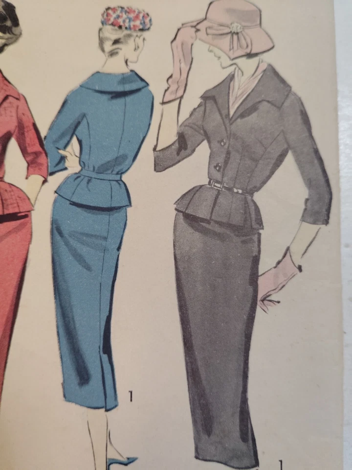 Skirt Jacket Suit 11 Advance 8420 Sewing Pattern Cut VTG Slim Fitted Straight - Image 4 of 4
